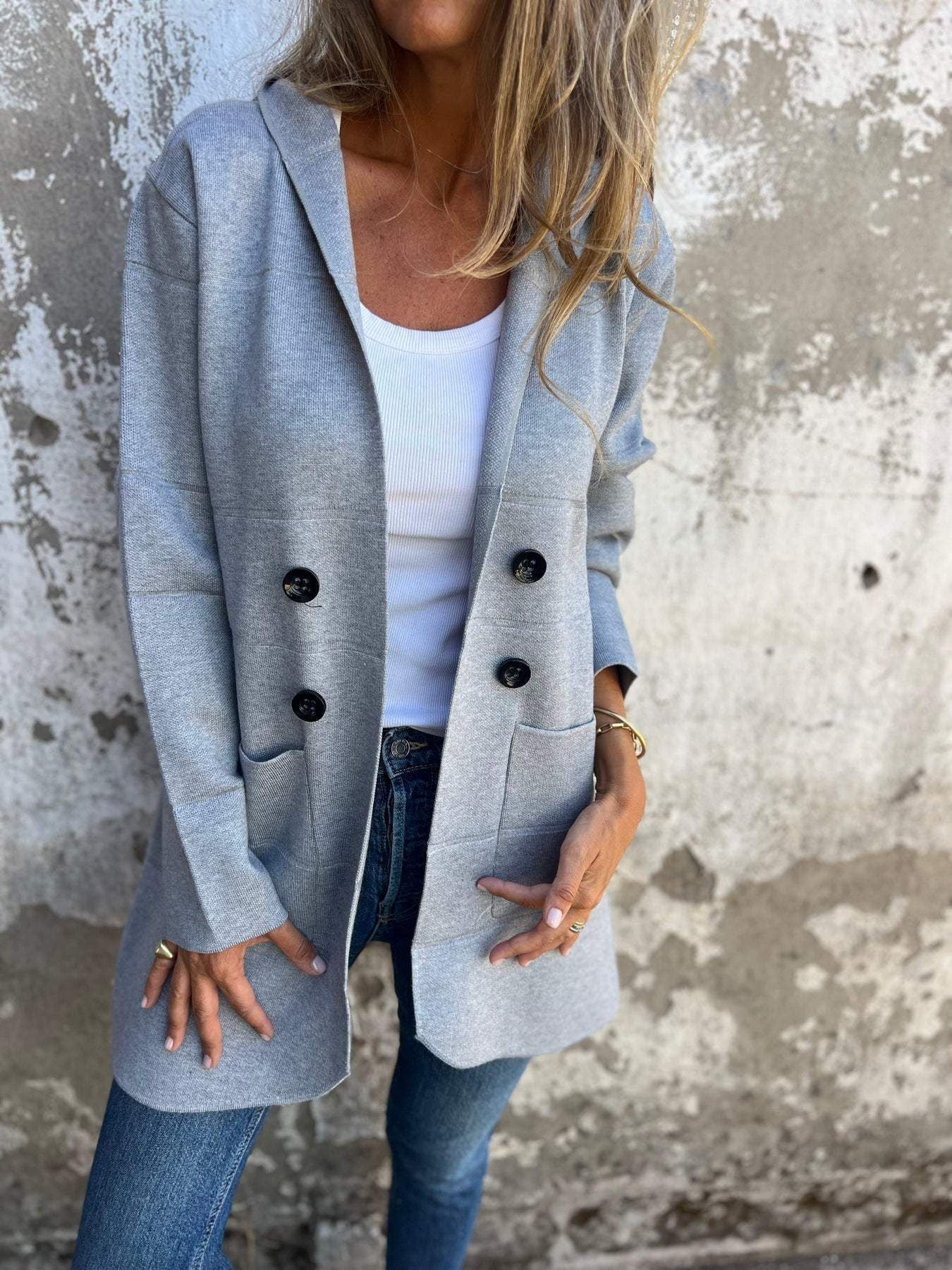 Hooded Button Trench Coat