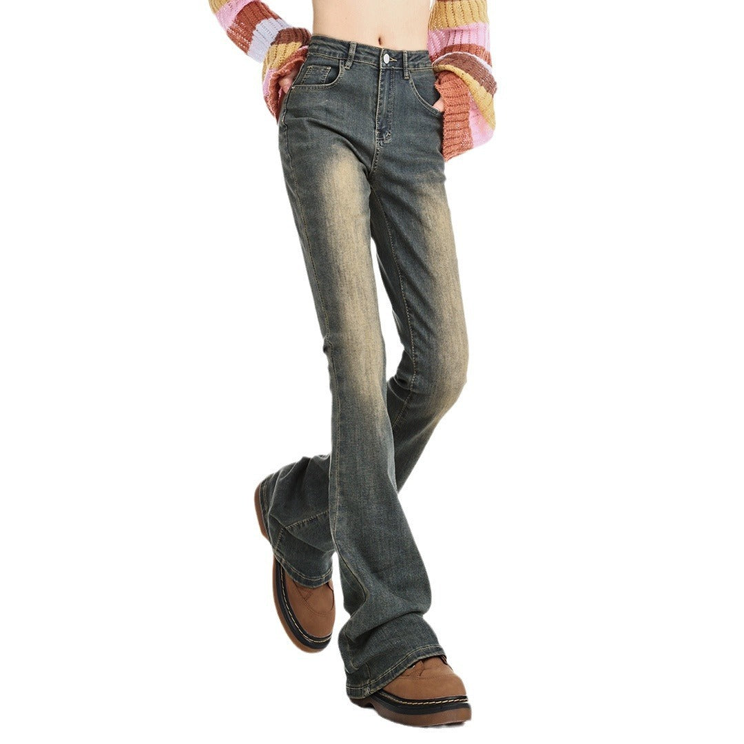 Denim Fleece-lined Women's Trousers
