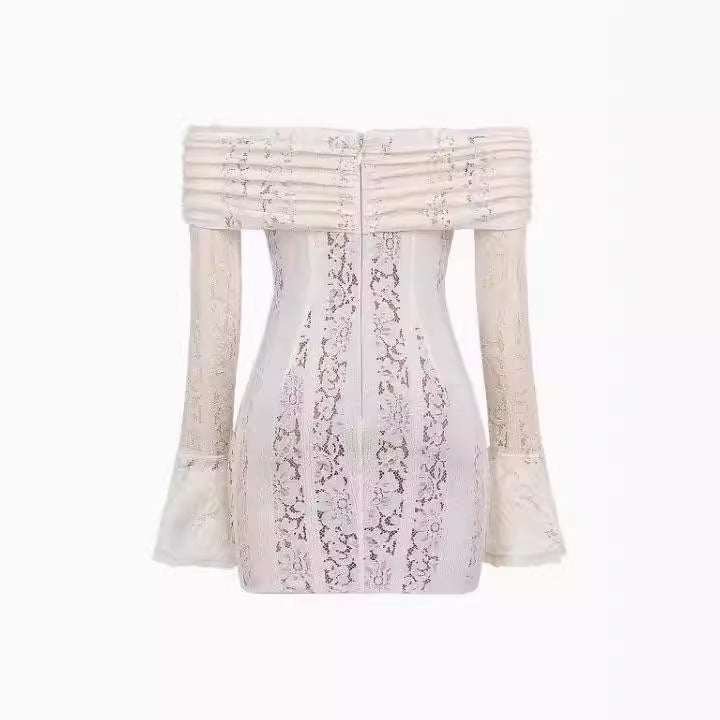 Off-shoulder Long Sleeve Skinny Lace