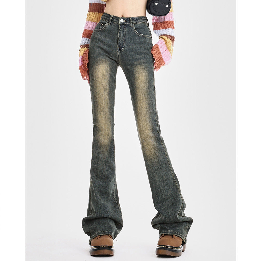 Denim Fleece-lined Women's Trousers