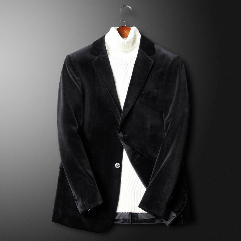 Lapel Velvet Jacket
