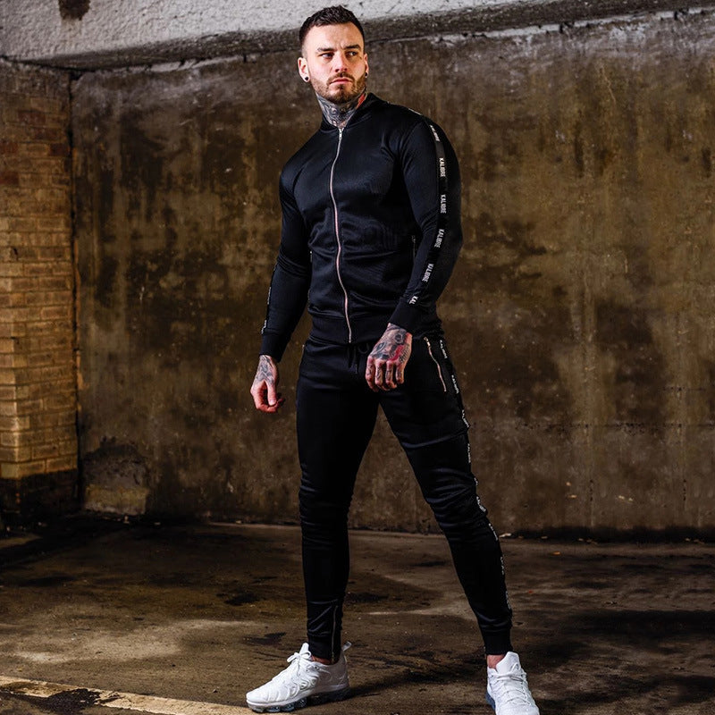 Casual cardigan sports suit