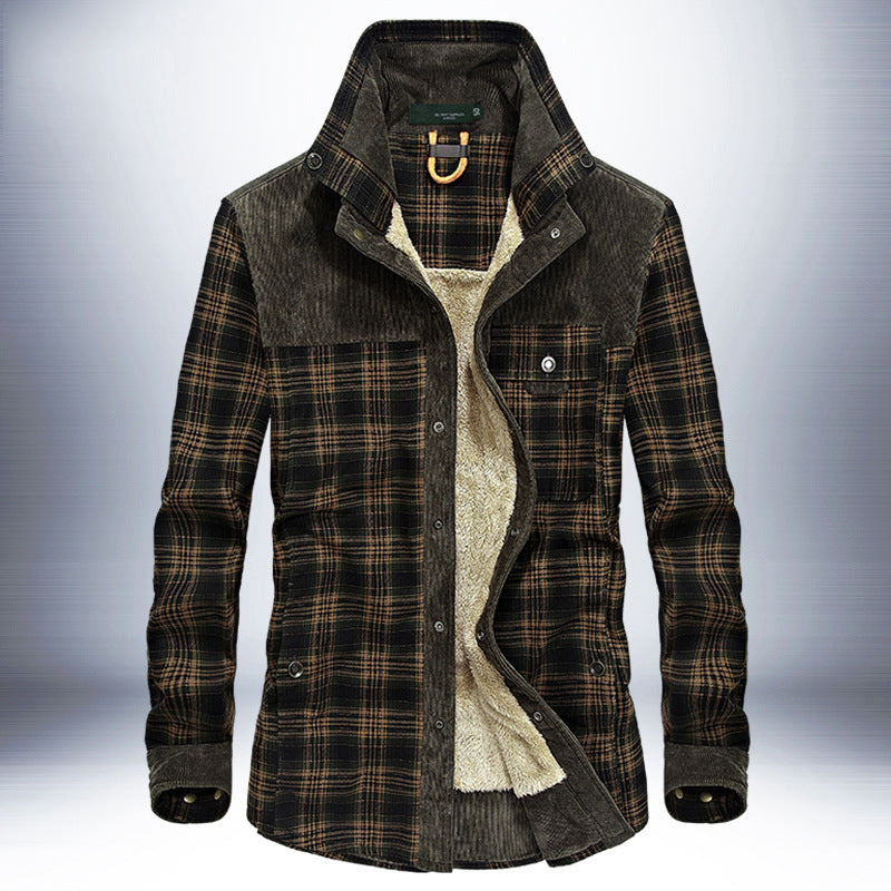 Men Thicken Warm Fleece Jackets Coats