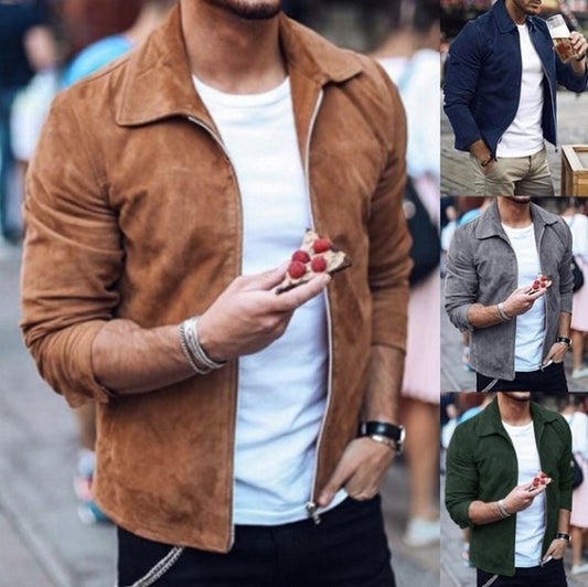 Men Slim Turn down Collar Jackets