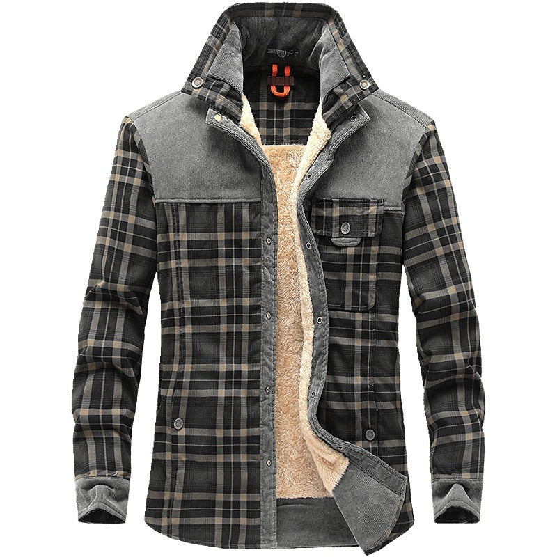 Men Thicken Warm Fleece Jackets Coats