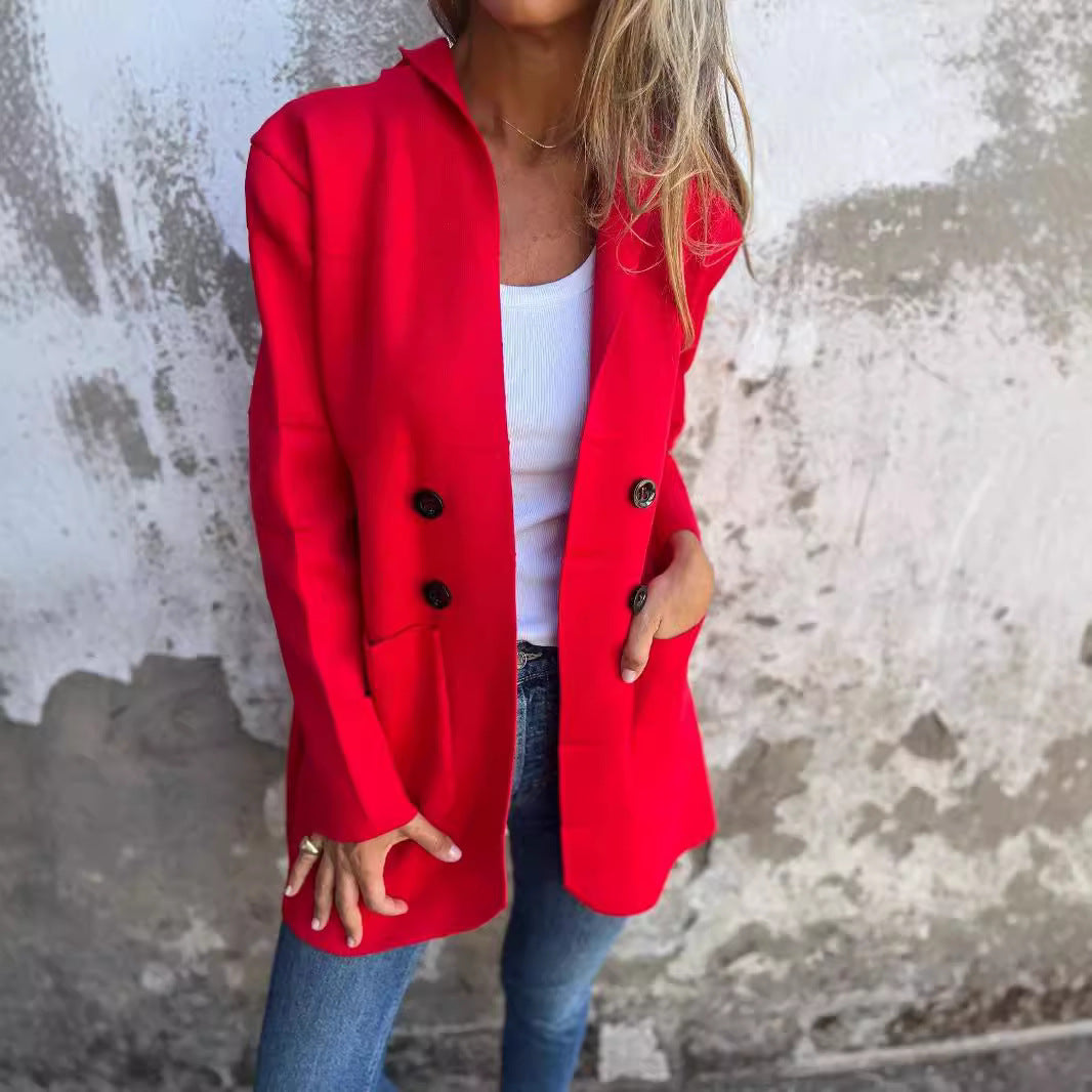Hooded Button Trench Coat