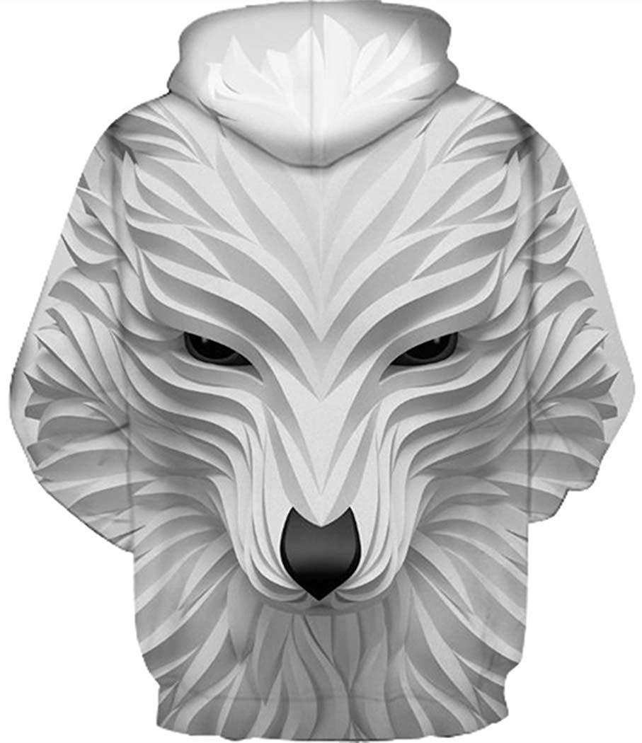 Long Sleeve Hoodies Men Casual Pullovers Hooded Animal 3D