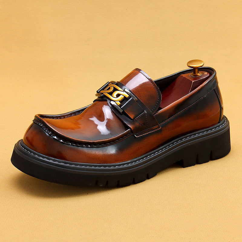Big Head Leather Shoes Men