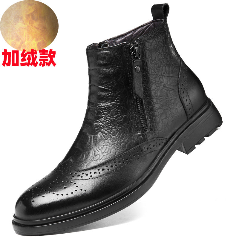 High-top Leather Shoes