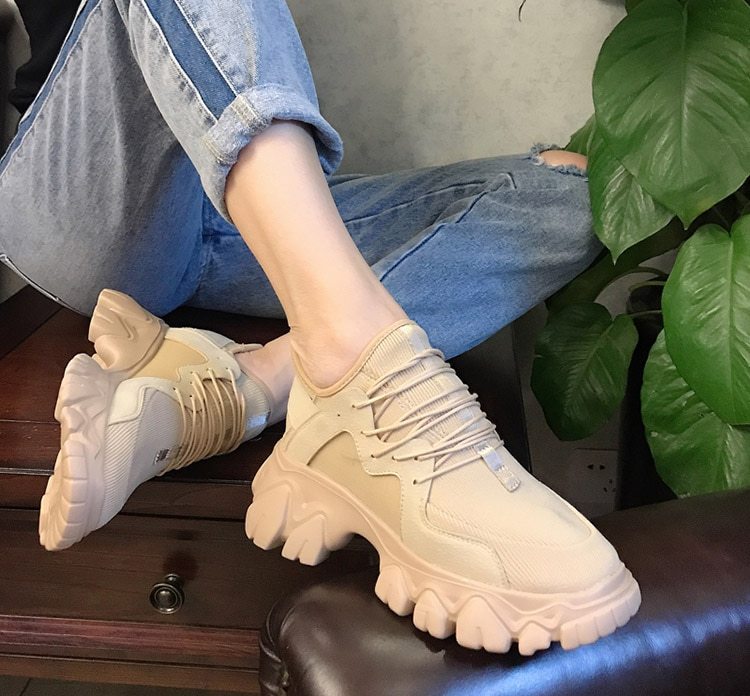 Cloth straps platform shoes casual shoes