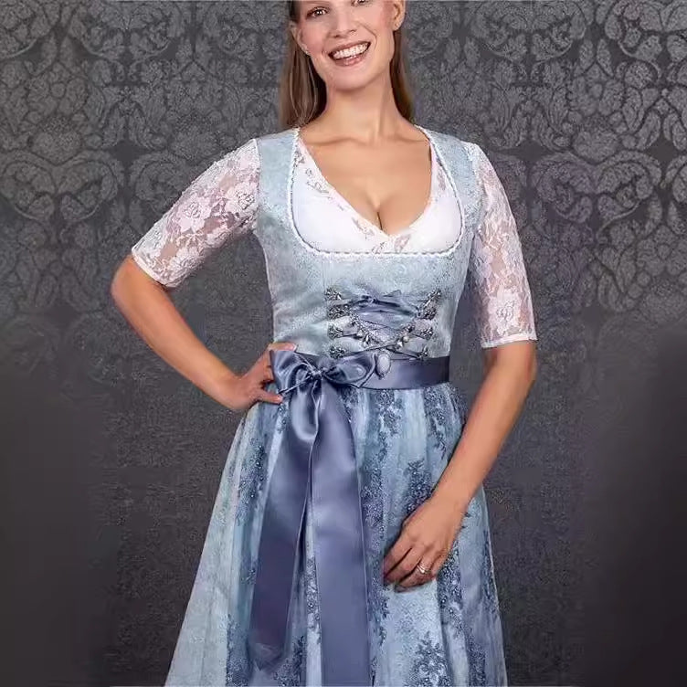 Blue Jacquard Bavarian