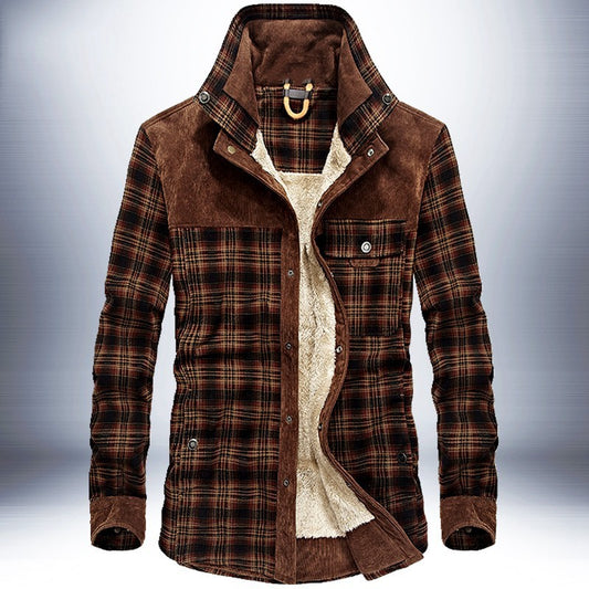 Men Thicken Warm Fleece Jackets Coats
