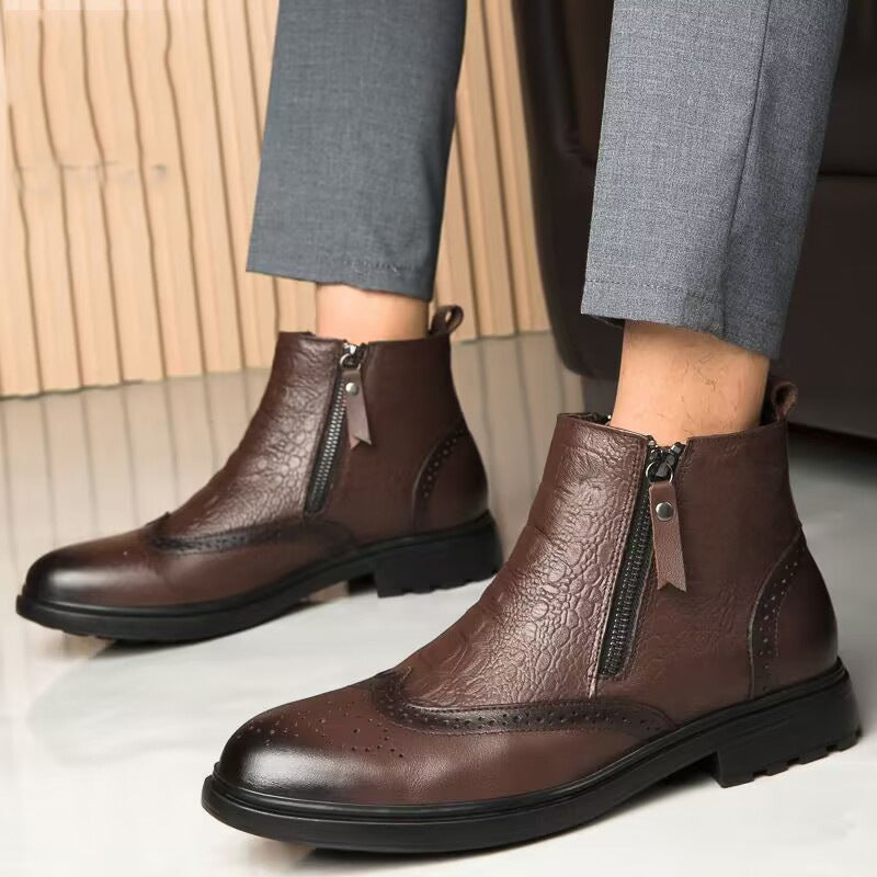 High-top Leather Shoes