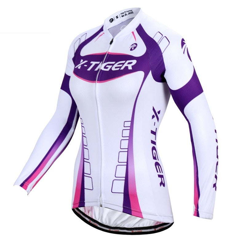 women's long-sleeved cycling jersey suit