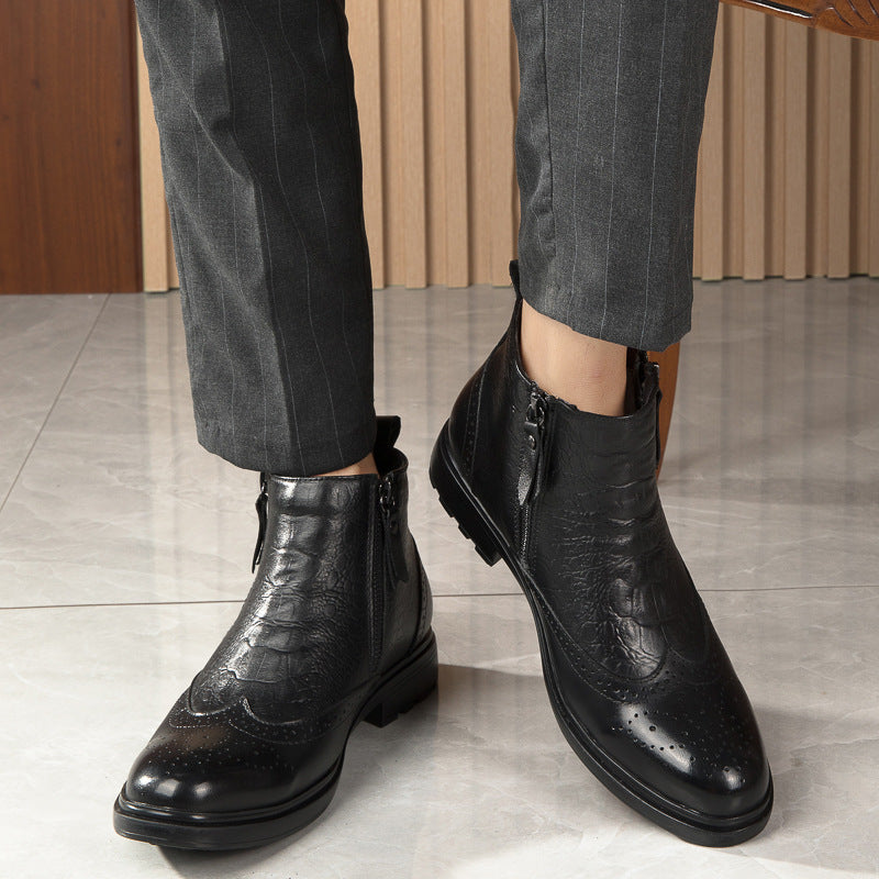 High-top Leather Shoes