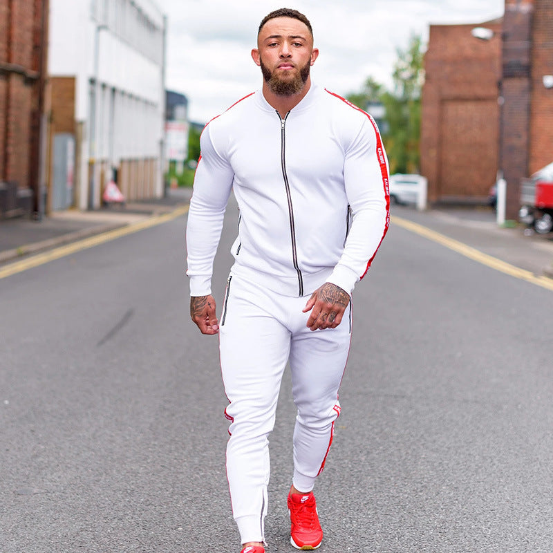 Casual cardigan sports suit
