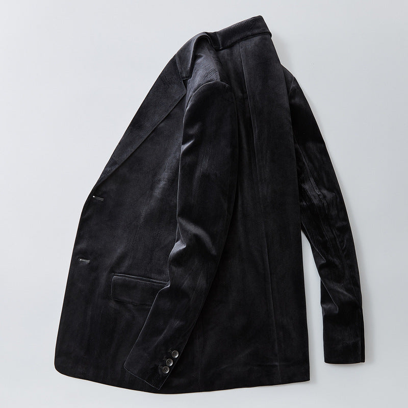 Lapel Velvet Jacket