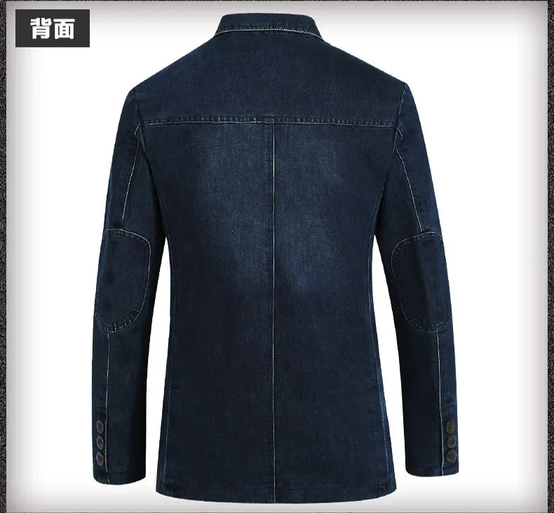 Denim Slim Fitting Blazer Coats