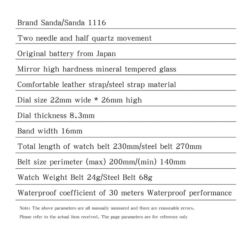 SANDA Women's Watch