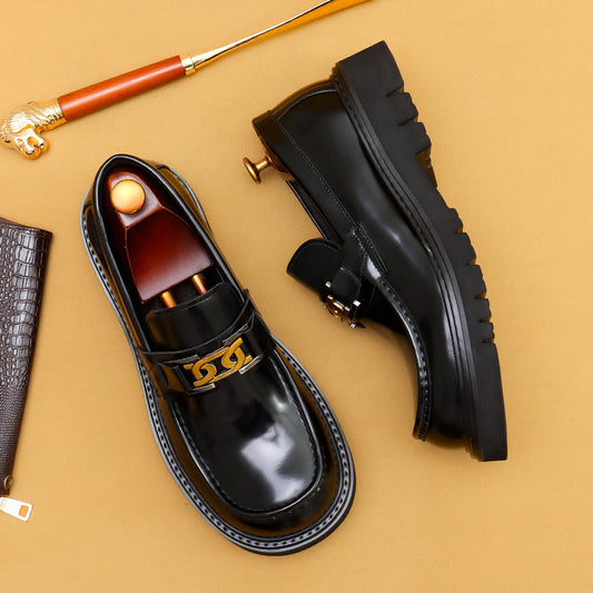 Big Head Leather Shoes Men