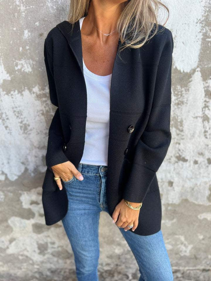 Hooded Button Trench Coat