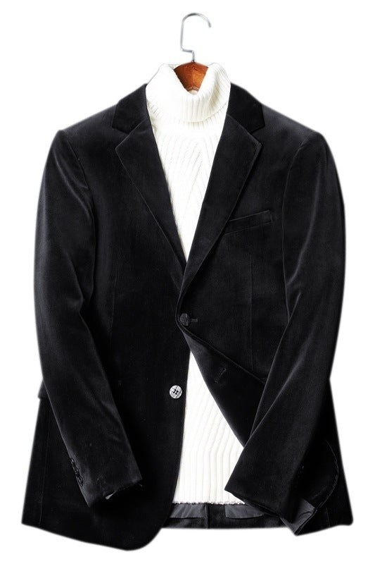 Lapel Velvet Jacket