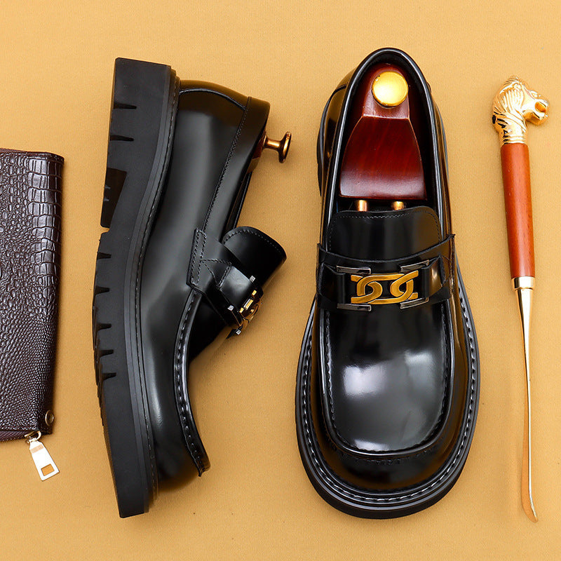 Big Head Leather Shoes Men