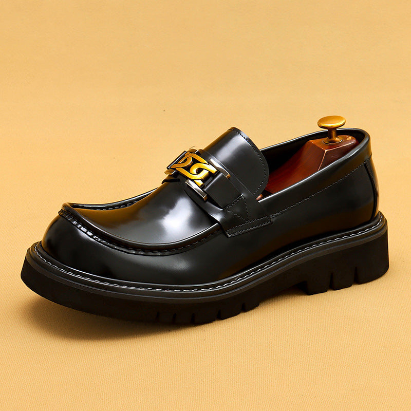 Big Head Leather Shoes Men