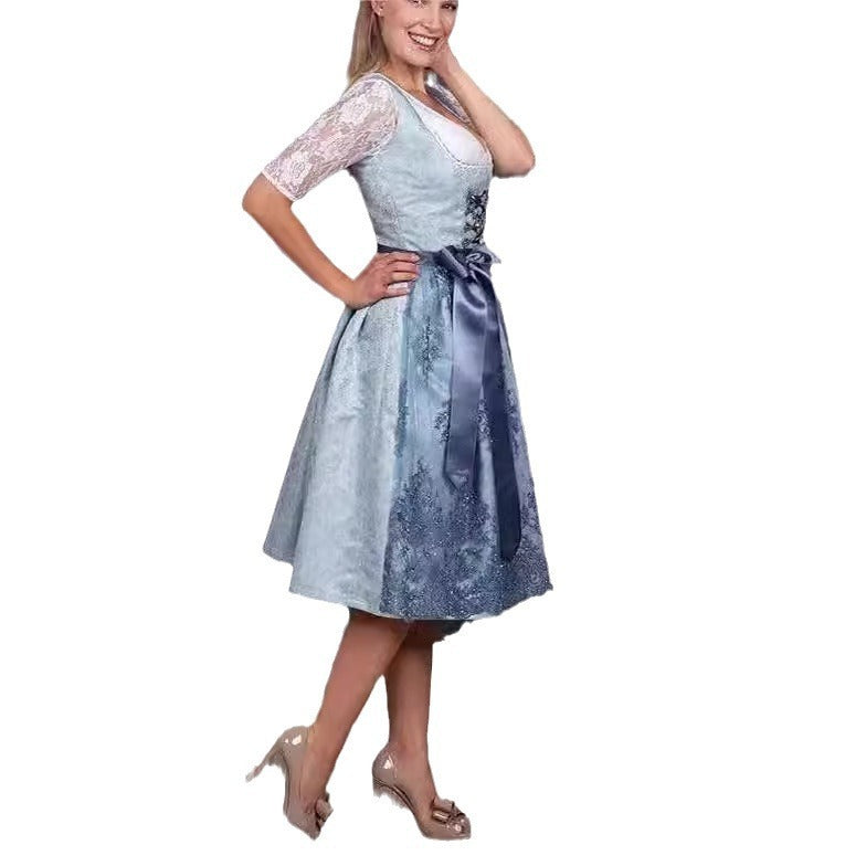 Blue Jacquard Bavarian