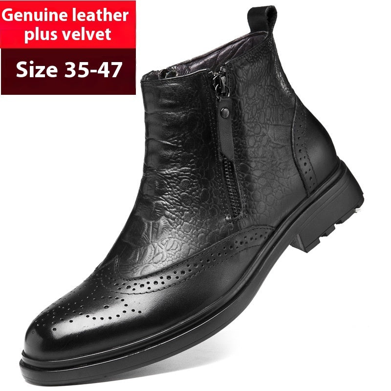 High-top Leather Shoes