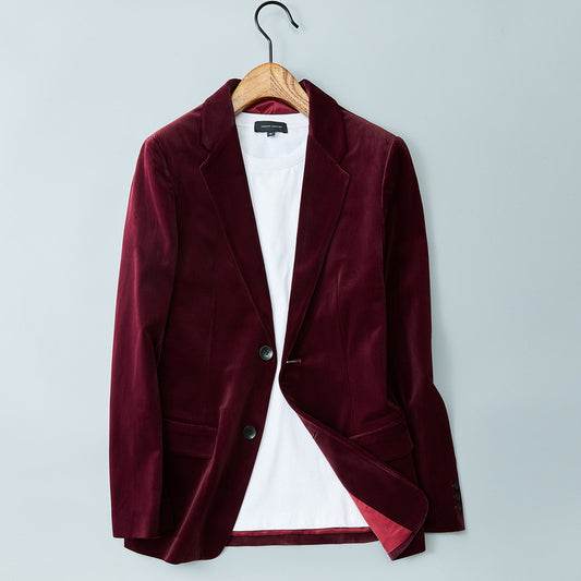 Lapel Velvet Jacket