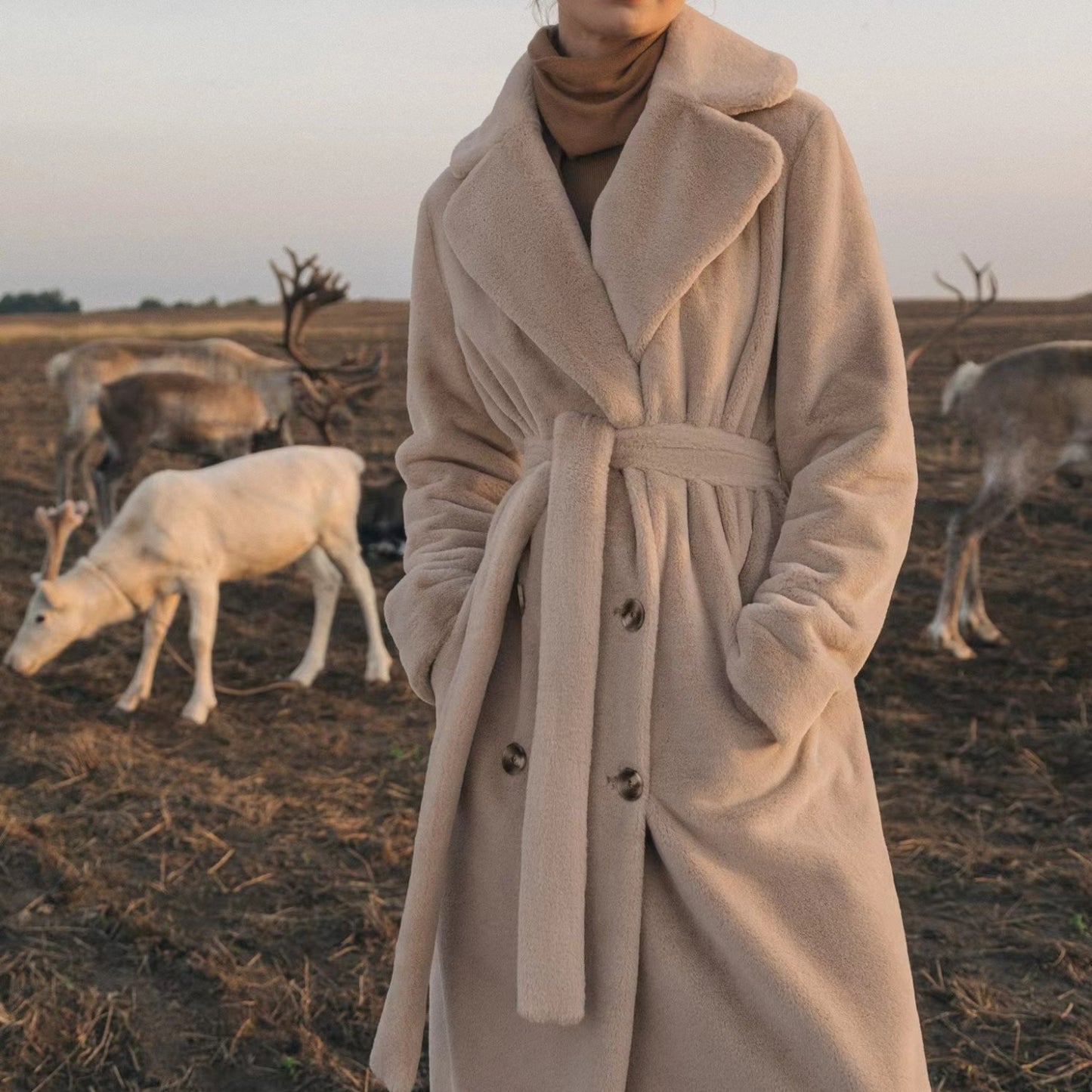 Thickening Mink Velvet Coat Women