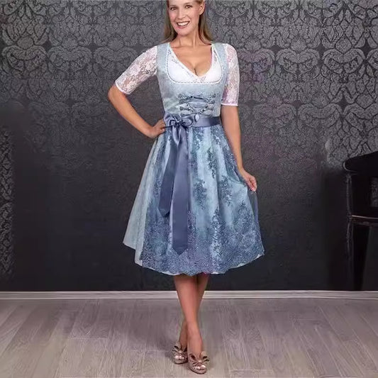 Blue Jacquard Bavarian